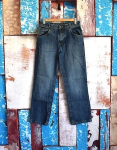 Boys Youth Wrangler Jeans Bootcut Belted 14 REGULAR Dark Wash - Picture 1 of 9