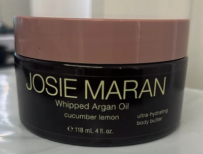 Josie Maran Whipped 摩洛哥坚果油保湿身体黄瓜柠檬 4 盎司密封 — 第 1/2 张图片
