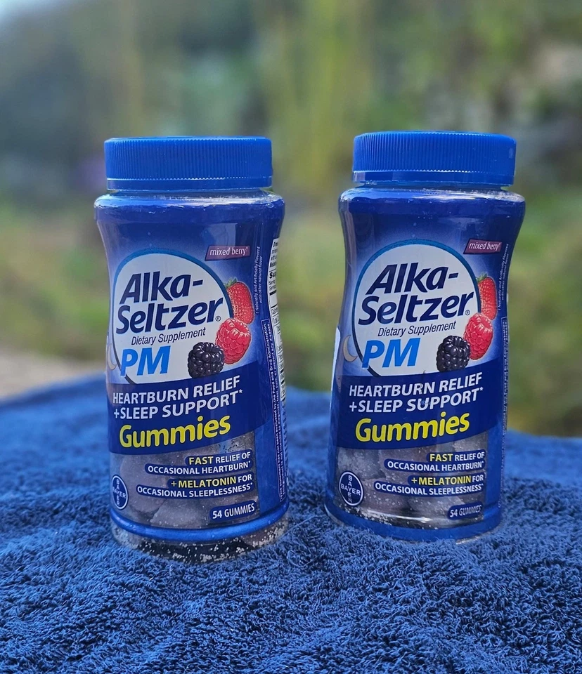 2 Pack Alka Seltzer PM Gummies Heartburn Relief & Sleep, 54 Ct Each, Exp 04/26 - Image 1 of 2