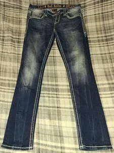 Rock Revival Kai Women's Straight Stretch Size 32X32 Excellent Check Out PICTURE - Picture 1 of 9
