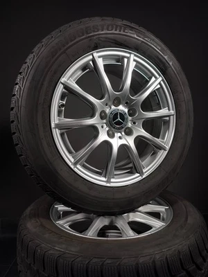 4 Winterräder 205 60 R16 Mercedes C Klasse W205 16" Alufelgen Winterreifen - Bild 1 von 4