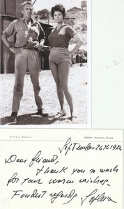 SOPHIA LOREN - International Superstar - signed Personal Card & PC pic *Judith - Picture 1 of 1