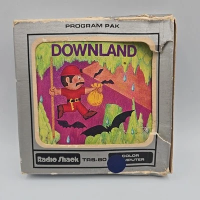 Vtg 1984 DOWNLAND Game Pak RadioShack Tandy TRS80 Color Computer Complete CIB - Image 1 of 4