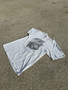 Vintage 90’s Single Stitch Grey Wolf T-Shirt Medium Hanes Tag Big Wolf Graphic - Bild 1 von 5