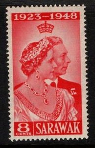 Sarawak 1948 8c Silver Wedding SG165 MNH - Bild 1 von 1