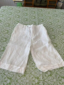 Boys Little Le Linens Size 8-9 Long Short White - Picture 1 of 11