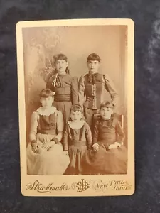 5 Sisters, Strickmaker New Philadelphia Ohio, Cabinet Card - Picture 1 of 5