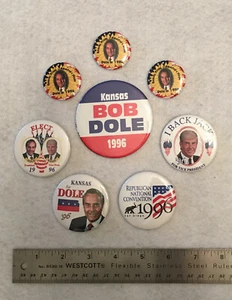 1996 BOB DOLE JACK KEMP REPUBLICAN CONVENTION  8-BUTTON COLLECTION  - Picture 1 of 1