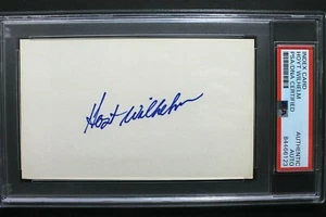 Hoyt Wilhelm (d.2002) HY Giants HOF Signed 3x5 Card PSA Authentic Autograph  - Picture 1 of 4