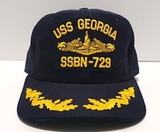 Vintage 1980-90s USS Georgia SSBN-729 US Navy New Era USA Snapback M/L Hat Cap