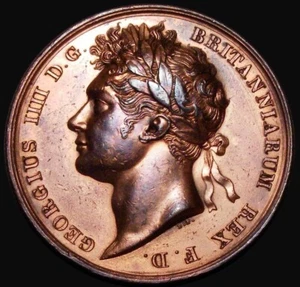 STUNNING Coronation of George IV 1821 ROYAL MINT ISSUE Medallion in Bronze - Picture 1 of 2