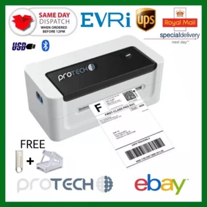 Stampante etichette termiche 6x4 Bluetooth etichetta di spedizione Royal Mail UPS DPD Hermes - Foto 1 di 15
