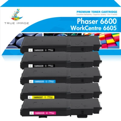 5 Pack For Xerox Phaser 6600 WorkCentre 6605 HIGH YIELD Laser Toner Cartridge - Image 1 of 4