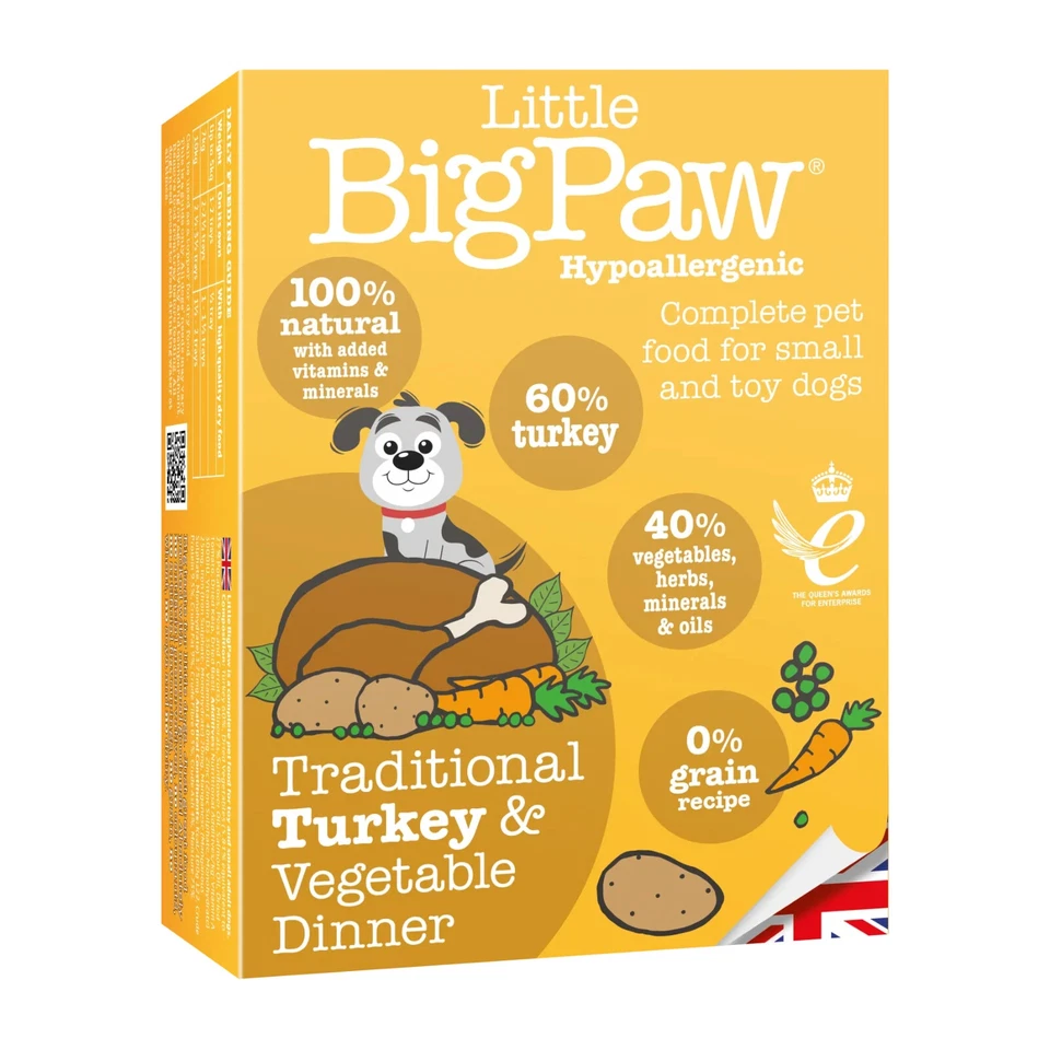Little bIg Pfote Hund Traditionell Pute & Gemüse Hund Dinner Nass Essen 150g X 7 - Bild 1 von 1