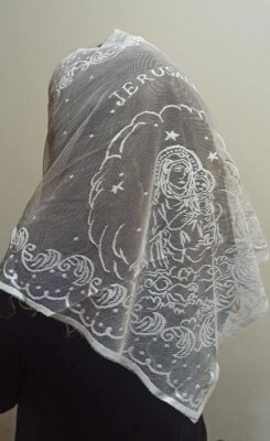 Церковь плательщиков мантилья женщин Dantail кружева шарф голова чехол Иерусалим подарок - Изображение 1 из 4