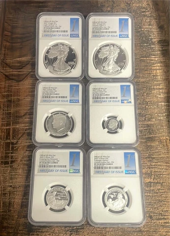 2021 S & W Limited Edition 6 Coin Silver Proof Set NGC PF70 Ultra Cameo FDOI Cover