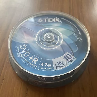TDK DVD-R 10 Pack Spindle 4.7GB 16x Speed 120min Blank Recordable DVD Discs - Image 1 of 4