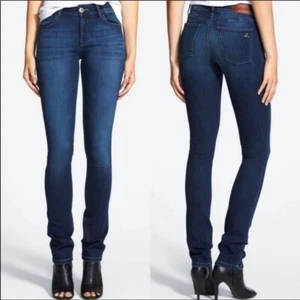 DL1961 Grace Stretchy High Rise Straight Leg Jeans Blue Size 25 NWT - Picture 1 of 11
