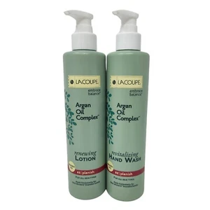 Loción corporal de aceite de argán Lacoupe lavado de manos dispensador Dovelok tamaño completo 12 OZ - Imagen 1 de 11