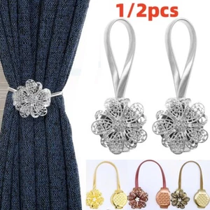 1/2pc Magnetic Curtain Tiebacks Crystal Tie Backs Buckle Clips Holdbacks Home - Picture 1 of 24