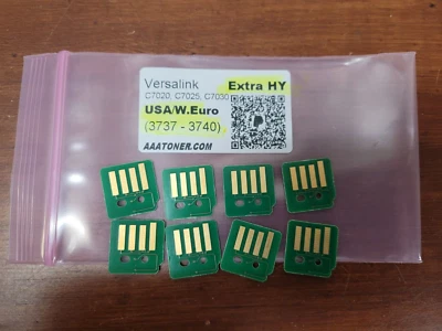 8 x EXHC Toner Chip (3737 - 3740) for Xerox VersaLink C7020, C7025, C7030 Refill - Image 1 of 3