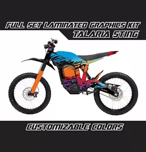 TALARIA STING Brushed Rainbow Graphics Stickers Kit Colorful Wrap Skin Decal Set - Picture 1 of 2