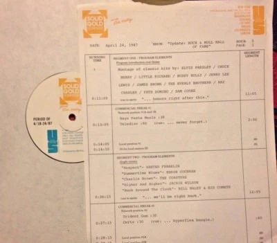 RADIO SHOW: 4/24/87 HALL OF FAME w/11 MINUTE HIT MONTAGE; ROY ORBISON, COASTERS - Image 1 of 2