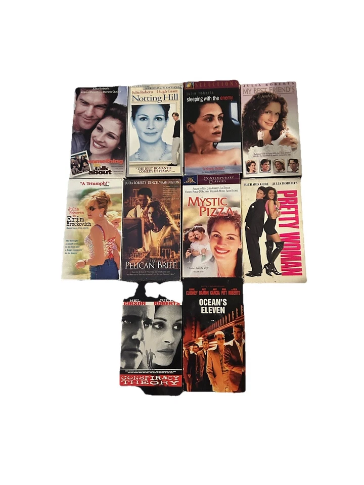 Lot Of 10 Julia Roberts Vintage VHS My Best Friends Wedding Pretty Women & More - Image 1 of 2