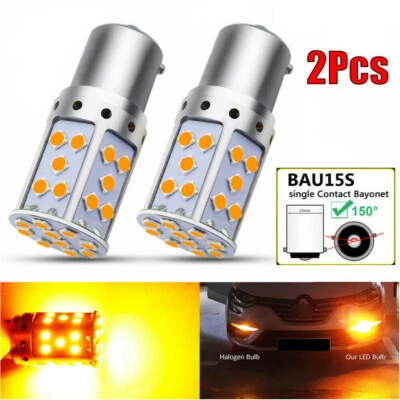 2x Canbus 7507 144SMD BAU15S PY21W LED Blinker Birnen 12V Bernstein/Gelb DE NEU - Bild 1 von 4