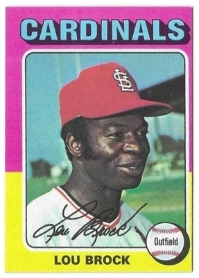 1975 TOPPS MINI LOU BROCK БЕЙСБОЛЬНАЯ КАРТОЧКА #540 (КАРДИНАЛЫ - Изображение 1 из 2