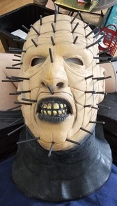 Vintage Hellraiser Pinhead Cinema Secrets Mask Made in USA Full Head and Neck - Picture 1 of 6