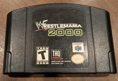 WWF WrestleMania 2000 (Nintendo 64, 1999) N64 OEM Auténtico Probado y Funcionando Foto 1 de 4