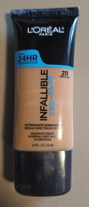 Fondotinta L'Oreal Paris Infallible Pro-Glow 24 ore 1 oz ~ 211 crema caffè - Foto 1 di 2