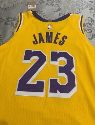 Nike Icon Authentic Lebron James Los Angeles Lakers Authentic Pro Jersey 56 NWT - Image 1 of 3