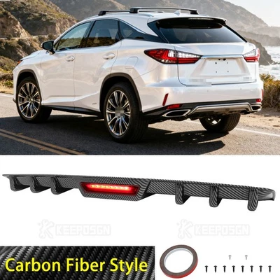 Carbon Fiber Style Rear Diffuser Bumper Spoiler Lip For Lexus RX300 RX330 RX350 - Image 1 of 4