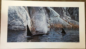 Ron S. Parker "Deep Water - Orcas" S/N Ltd Ed Print #824/1250 - Picture 1 of 7