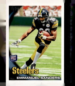 Topps #254a 2010 Emmanuel Sanders Pittsburgh Steelers novato - Imagen 1 de 2