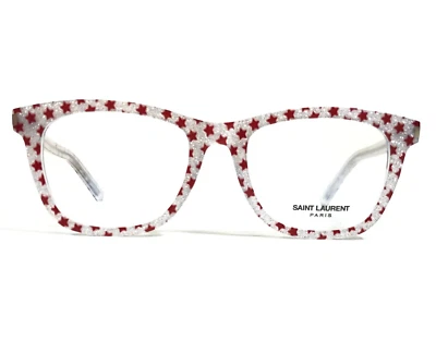 Saint Laurent Eyeglasses Frames SL168 006 Red Stars Silver Glitter 50-19-140 - Image 1 of 4