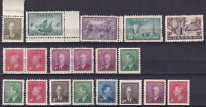 Canada 1949 & 1950 year set #282-301 Mint NH OG (Bottom row H)
