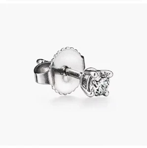 18ct Gold Lab Grown Diamond Solitaire Stud Earrings - Picture 1 of 5