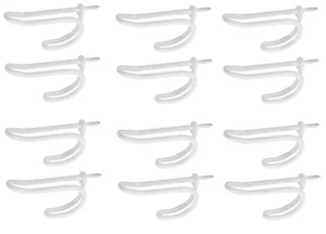 (6) National Mfg N188-008 2 Packs White Vinyl Coated Coat Hat Screw-In Hooks - Picture 1 of 5