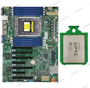 Supermicro H12SSL-i Server Motherboard + AMD EPYC 7742 Unlocked CPU Processor - Afbeelding 1 van 3