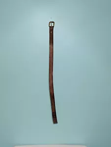vintage men's genuine buffalo grain leather belt brown - Picture 1 of 11