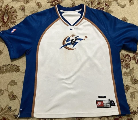 RARE VTG JERRY STACKHOUSE Washington Wizards NBA Jersey Shirt Nike XL 1998-99 Cover