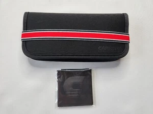 CARRERA BLACK WALLET STYLE POUCH SUNGLASS CASE w CLEANING CLOTH - Picture 1 of 11