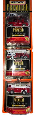 3 - Lot Matchbox Premiere Fire Trucks - Mack Houston Miami FD Seattle Tahoe NEW - Image 1 of 4