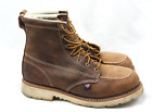 Thorogood Work Boots Mens Size 12D Brown 6" Leather Moc Steel Toe 804-4375 USA