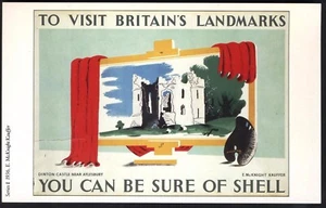 Modern Postcard: 1936 SHELL OIL & PETROL Advert: Dinton Castle, Nr Aylesbury - Picture 1 of 1