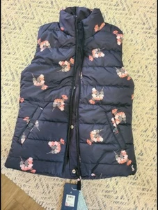 Joules Vest Women's Reversible Floral Size 4 Small New Holbrook jacket coat - Picture 1 of 5