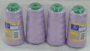 Birch Overlocker Thread 4 x 2500m Cones, 100% Polyester, Colour PALE LILAC - Imagen 1 de 2